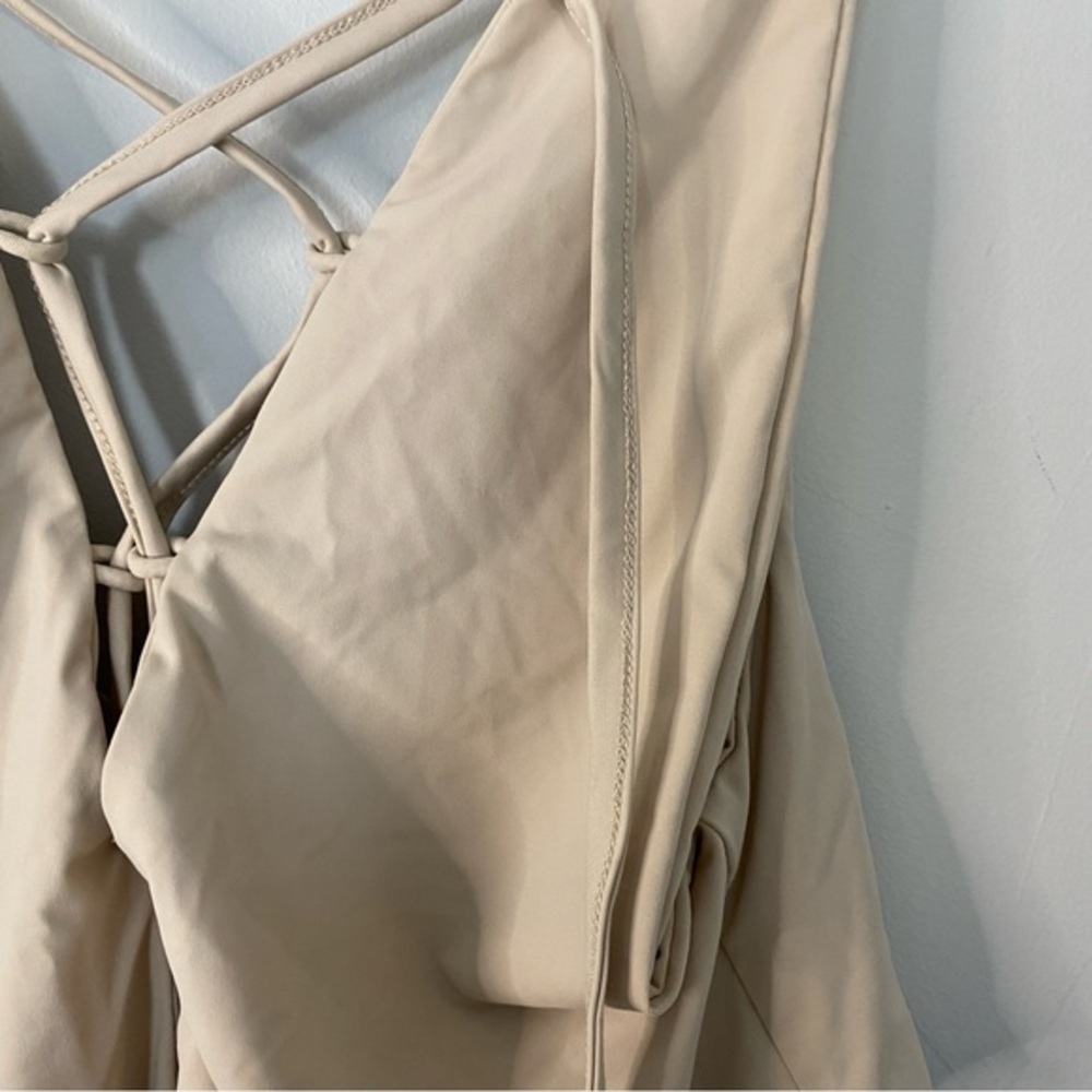 Myra Swim Hendrix Nude Cream Lace Up One Piece Bathing Suit - Picture 5 of 7